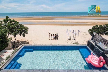 sea land beachfront pool villa pranburi