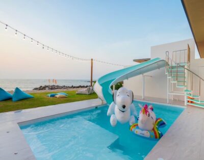 THE CELES B Beachfront Chao Samran Beach Phetchaburi Pool Villa บ้านพักพูลวิลล่าติดทะเลหาดเจ้าสำราญ เพชรบุรี
