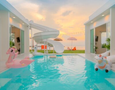 THE CELES A Beachfront Chao Samran Beach Phetchaburi Pool Villa บ้านพักพูลวิลล่าติดทะเลหาดเจ้าสำราญ เพชรบุรี